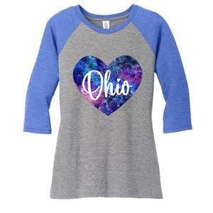 I Love Ohio Usa Gift Women's Tri-Blend 3/4-Sleeve Raglan Shirt