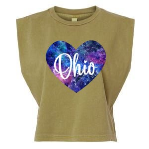 I Love Ohio Usa Gift Garment-Dyed Women's Muscle Tee