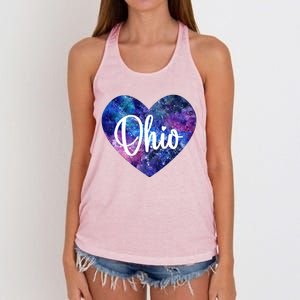 I Love Ohio Usa Gift Women's Knotted Racerback Tank