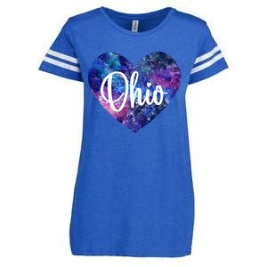 I Love Ohio Usa Gift Enza Ladies Jersey Football T-Shirt