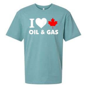 I Love Oil & Gas Funny Canadian Joke Quote Sueded Cloud Jersey T-Shirt