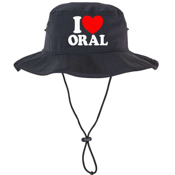 I Love Oral Red Heart Funny Adult Dirty Humor I Love Oral Legacy Cool Fit Booney Bucket Hat