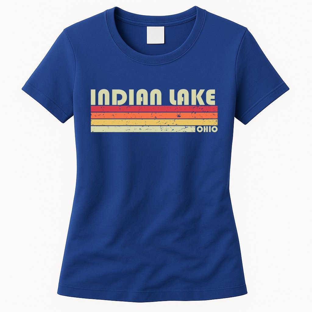 Indian Lake Ohio Funny Fishing Camping Summer Gift Womens T-Shirt