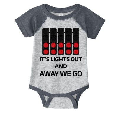 It's Lights Out And Away We Go Formula Racing Circuits Sport Infant Baby Jersey Bodysuit
