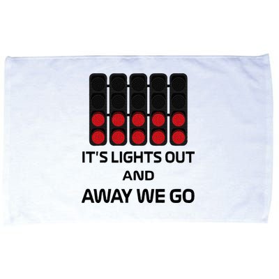 It's Lights Out And Away We Go Formula Racing Circuits Sport Microfiber Hand Towel