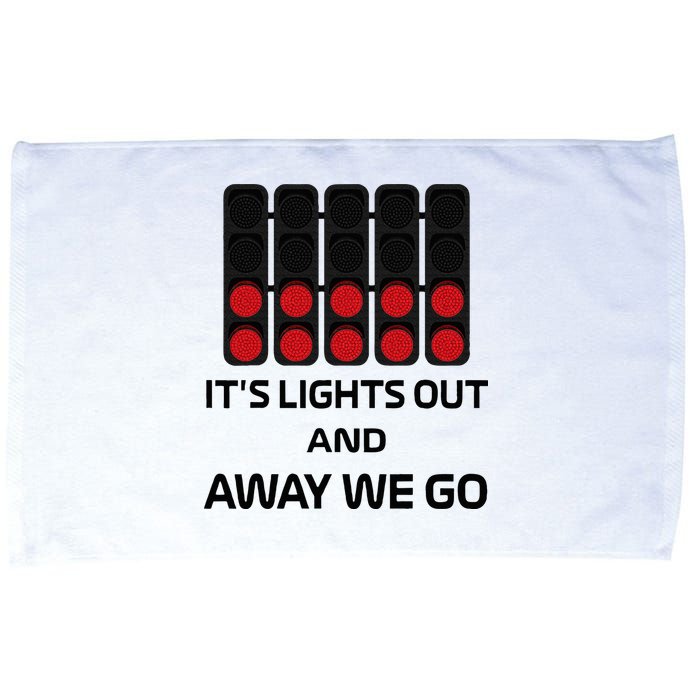 It's Lights Out And Away We Go Formula Racing Circuits Sport Microfiber Hand Towel