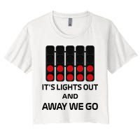 It's Lights Out And Away We Go Formula Racing Circuits Sport Crop Top