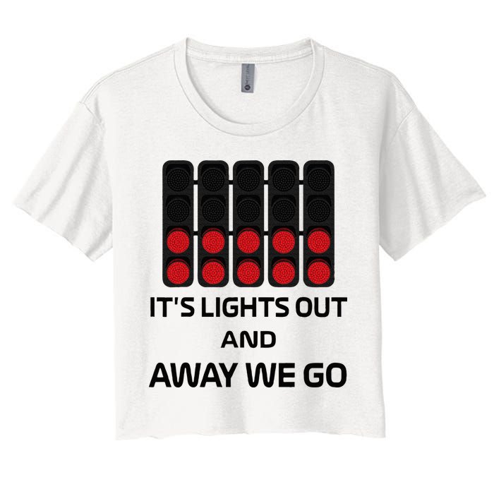 It's Lights Out And Away We Go Formula Racing Circuits Sport Crop Top