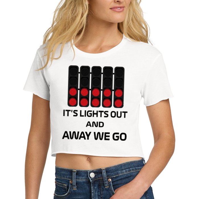 It's Lights Out And Away We Go Formula Racing Circuits Sport Crop Top