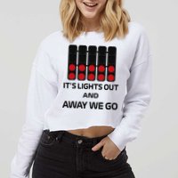 It's Lights Out And Away We Go Formula Racing Circuits Sport Cropped Pullover Crew