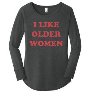 I Like Older Women Apparel Women's Perfect Tri Tunic Long Sleeve Shirt