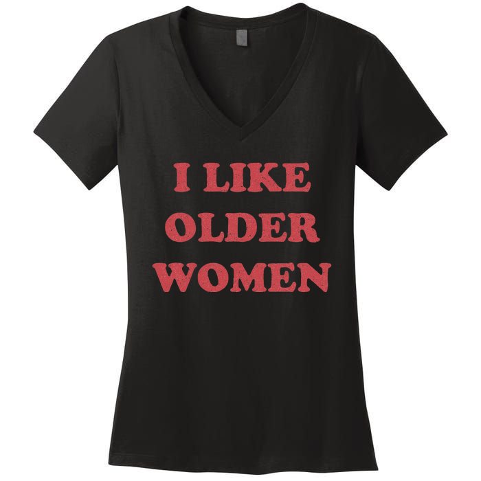 I Like Older Women Apparel Women's V-Neck T-Shirt