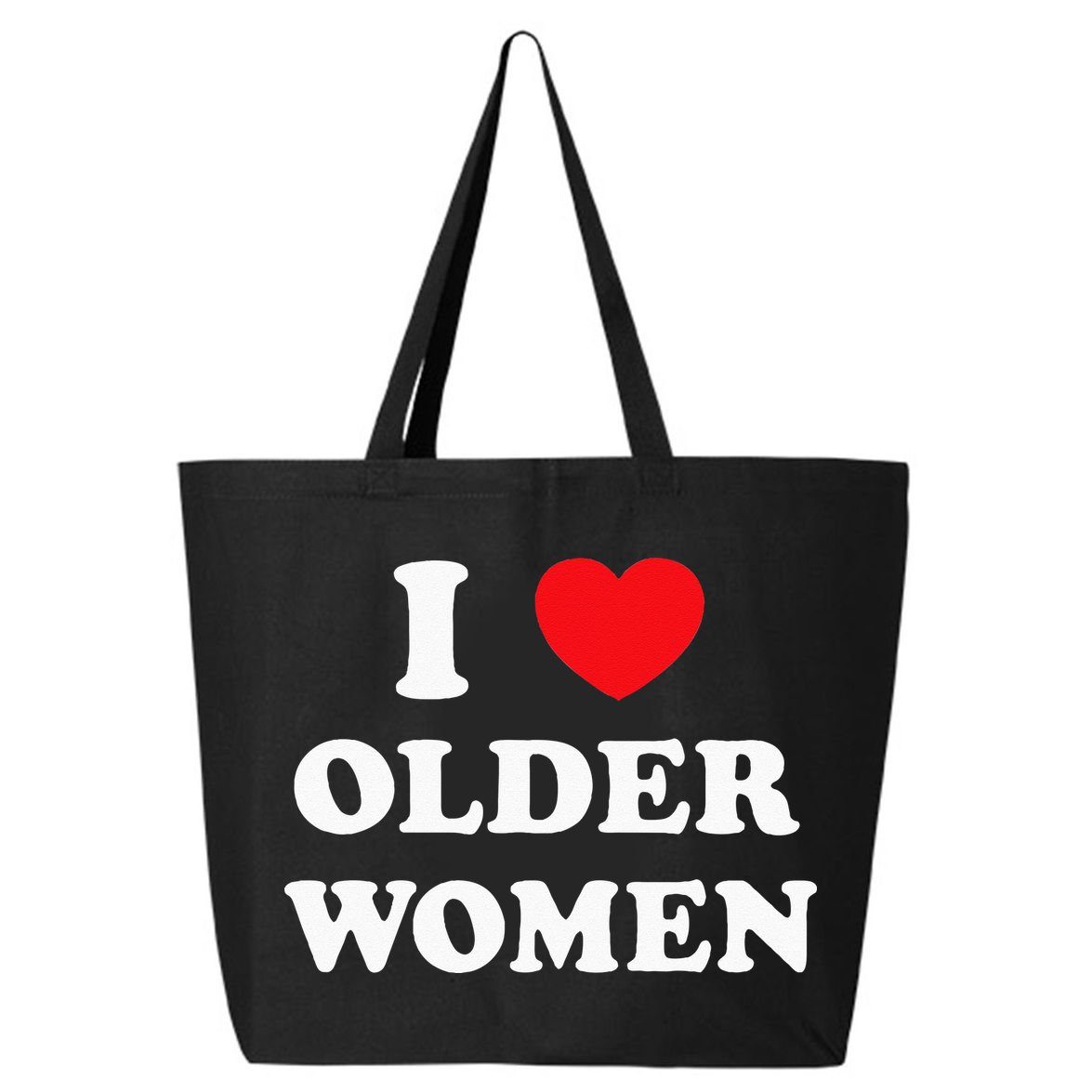 I Love Older Women Heart Hot Moms 25L Jumbo Tote