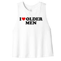 I Love Older M.E.N Women's Racerback Cropped Tank