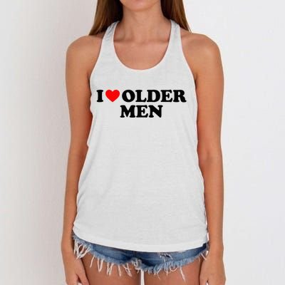 I Love Older M.E.N Women's Knotted Racerback Tank