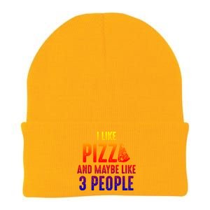 I Like Pizza And Maybe Like 3 People Introvert Cool Gift Knit Cap Winter Beanie