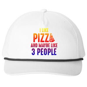 I Like Pizza And Maybe Like 3 People Introvert Cool Gift Snapback Five-Panel Rope Hat