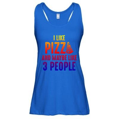 I Like Pizza And Maybe Like 3 People Introvert Cool Gift Ladies Essential Flowy Tank