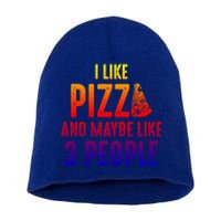 I Like Pizza And Maybe Like 3 People Introvert Cool Gift Short Acrylic Beanie