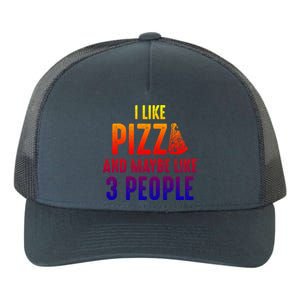 I Like Pizza And Maybe Like 3 People Introvert Cool Gift Yupoong Adult 5-Panel Trucker Hat