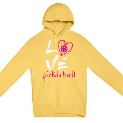 I Love Pickleball Meaningful Gift Funny Pickle Ball Tee For Player Cool Gift Premium Pullover Hoodie