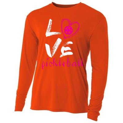 I Love Pickleball Meaningful Gift Funny Pickle Ball Tee For Player Cool Gift Cooling Performance Long Sleeve Crew