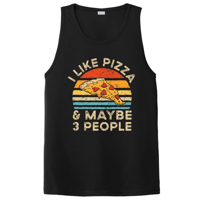 I Like Pizza And Maybe 3 People Retro PosiCharge Competitor Tank