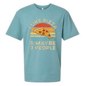 I Like Pizza And Maybe 3 People Retro Sueded Cloud Jersey T-Shirt