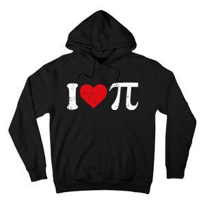 I Love Pi Day Cute Heart Math Symbols Teacher Student Tall Hoodie