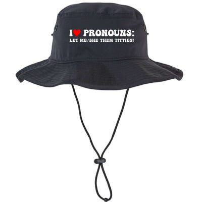 I Love Pronouns Let Me She/Them Titties Funny Saying Legacy Cool Fit Booney Bucket Hat