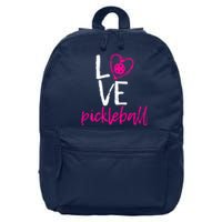 I Love Pickleball 16 in Basic Backpack