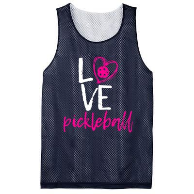 I Love Pickleball Mesh Reversible Basketball Jersey Tank