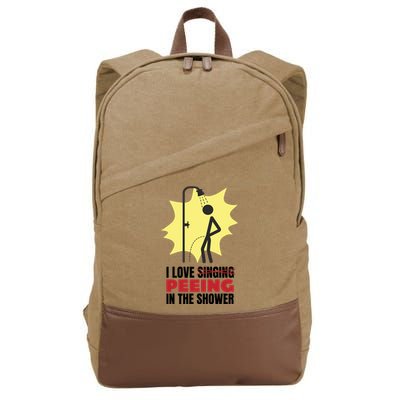 I Love Peeing In The Shower Funny Singing Cotton Canvas Backpack