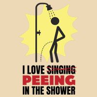I Love Peeing In The Shower Funny Singing Drawstring Bag