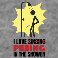 I Love Peeing In The Shower Funny Singing 7-Panel Snapback Hat