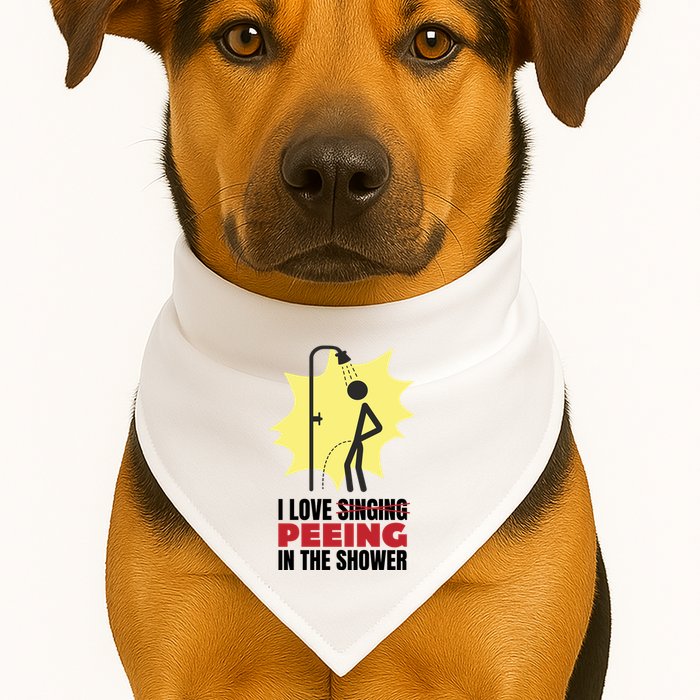 I Love Peeing In The Shower Funny Singing USA-Made Doggie Bandana