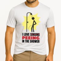 I Love Peeing In The Shower Funny Singing Cooling Performance Crew T-Shirt