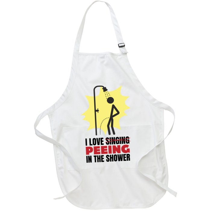 I Love Peeing In The Shower Funny Singing Apron
