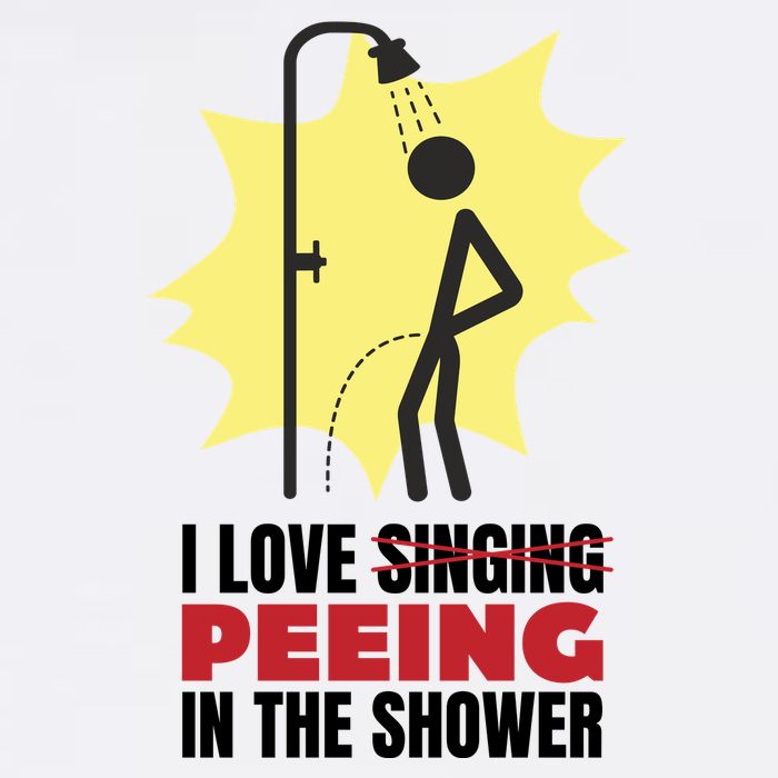 I Love Peeing In The Shower Funny Singing Apron