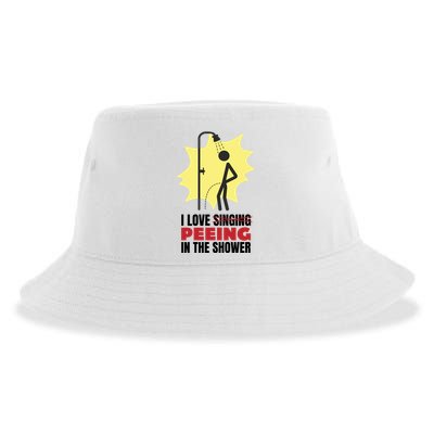 I Love Peeing In The Shower Funny Singing Sustainable Bucket Hat