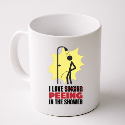 I Love Peeing In The Shower Funny Singing Coffee Mug