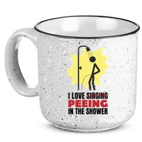 I Love Peeing In The Shower Funny Singing 15oz Campfire Ceramic Mug