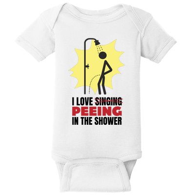 I Love Peeing In The Shower Funny Singing Baby Bodysuit