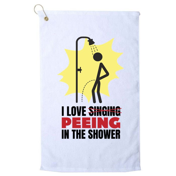 I Love Peeing In The Shower Funny Singing Golf Towel