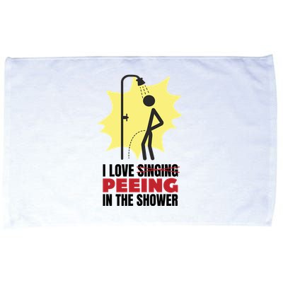 I Love Peeing In The Shower Funny Singing Microfiber Hand Towel