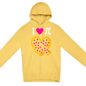 I Love Pi Valentine's Pizza Heart Math Teacher Premium Pullover Hoodie