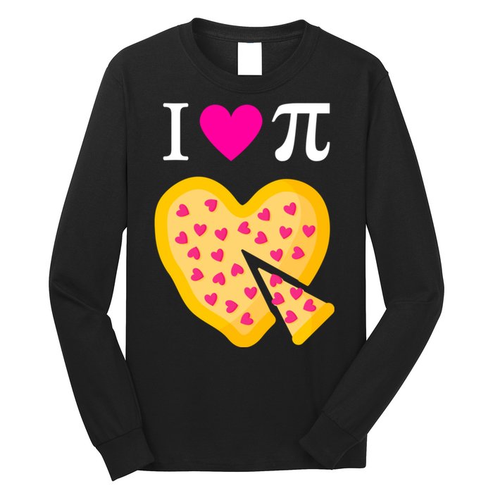 I Love Pi Valentine's Pizza Heart Math Teacher Long Sleeve Shirt