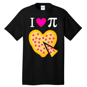 I Love Pi Valentine's Pizza Heart Math Teacher Tall T-Shirt