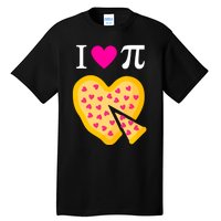 I Love Pi Valentine's Pizza Heart Math Teacher Tall T-Shirt