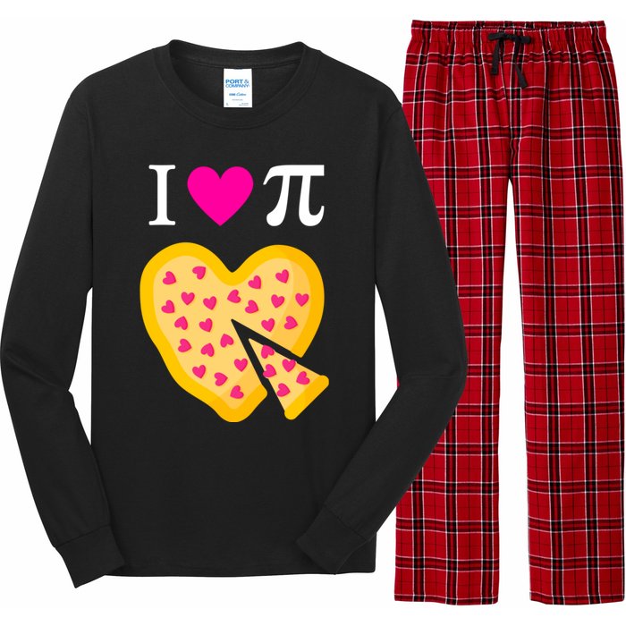 I Love Pi Valentine's Pizza Heart Math Teacher Long Sleeve Pajama Set